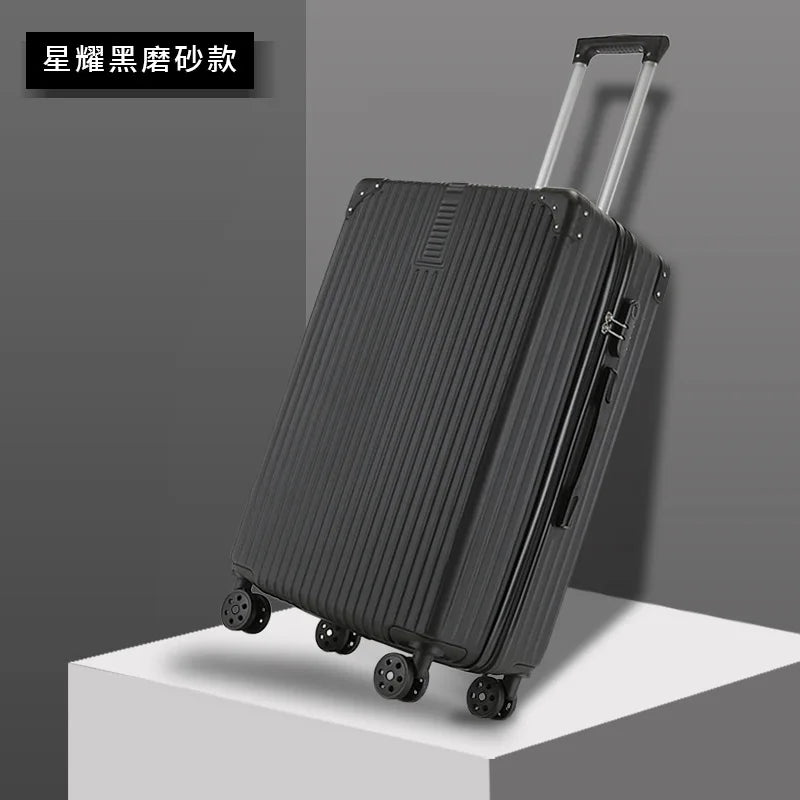 Large capacity aluminum frame suitcase, multi-functional