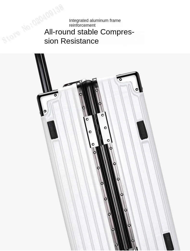 New Aluminum Frame Luggage 20/22/24/26/28 Inch Student
