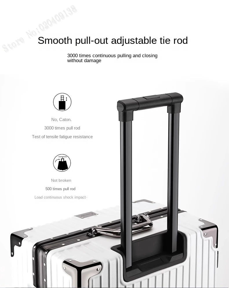 New Aluminum Frame Luggage 20/22/24/26/28 Inch Student