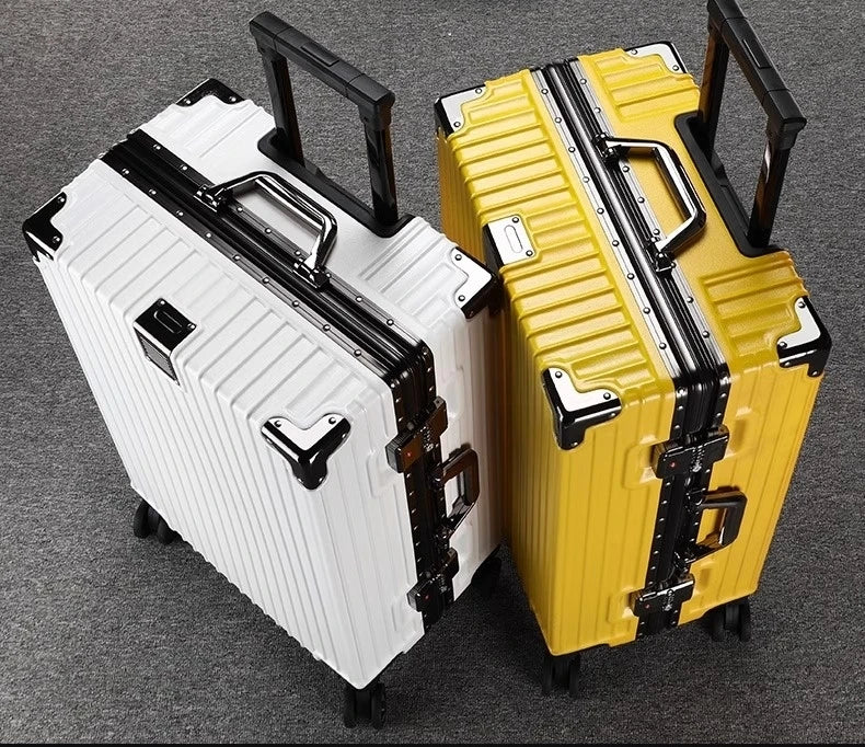 New Aluminum Frame Luggage 20/22/24/26/28 Inch Student