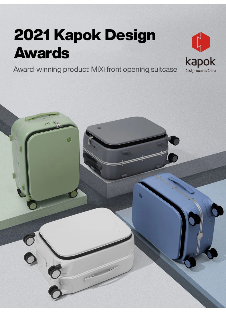 Aluminum Frame PC Hardshell Suitcase - Quick Access, 15.6" Laptop, Spinner 18-24"