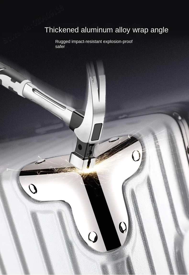 New Aluminum Frame Luggage 20/22/24/26/28 Inch Student