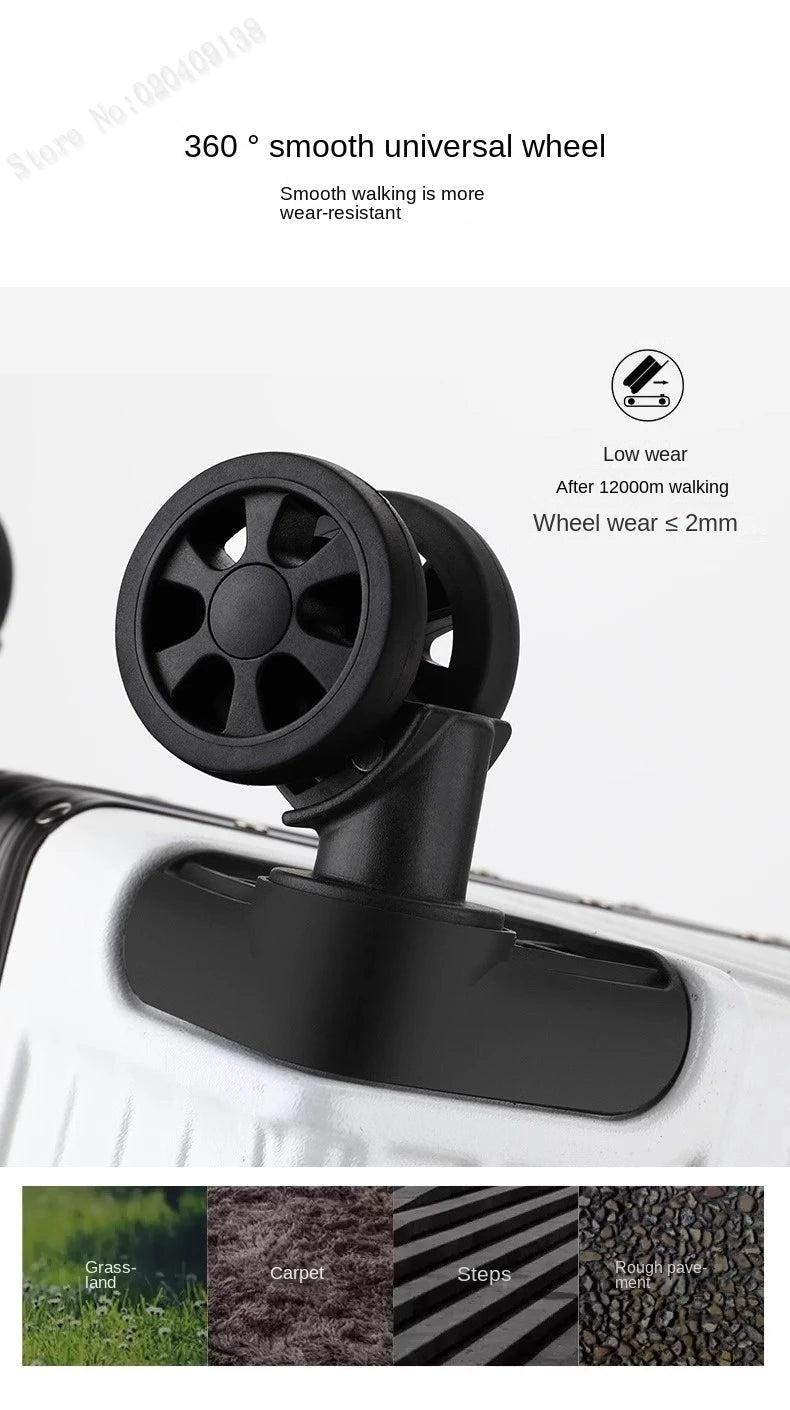 New Aluminum Frame Luggage 20/22/24/26/28 Inch Student