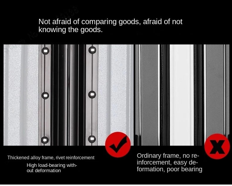 New Aluminum Frame Luggage 20/22/24/26/28 Inch Student