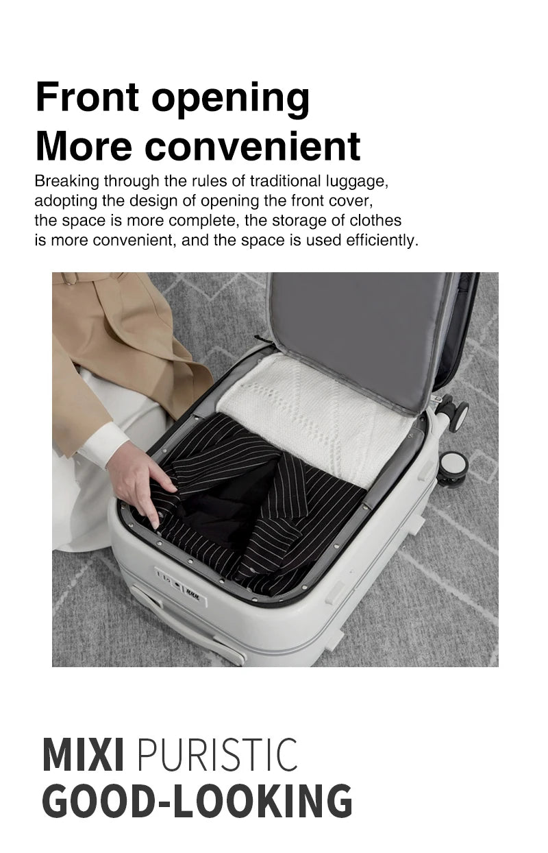 Aluminum Frame PC Hardshell Suitcase - Quick Access, 15.6" Laptop, Spinner 18-24"