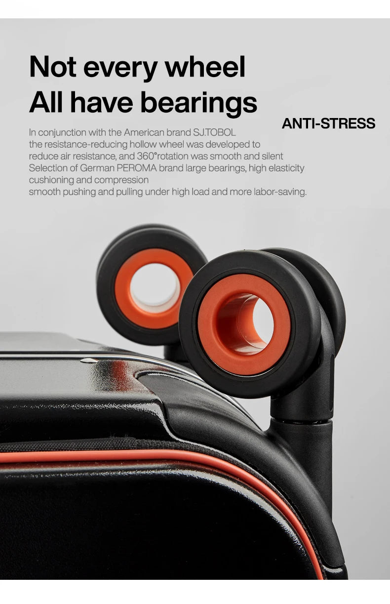 Aluminum Frame PC Hardshell Suitcase - Quick Access, 15.6" Laptop, Spinner 18-24"