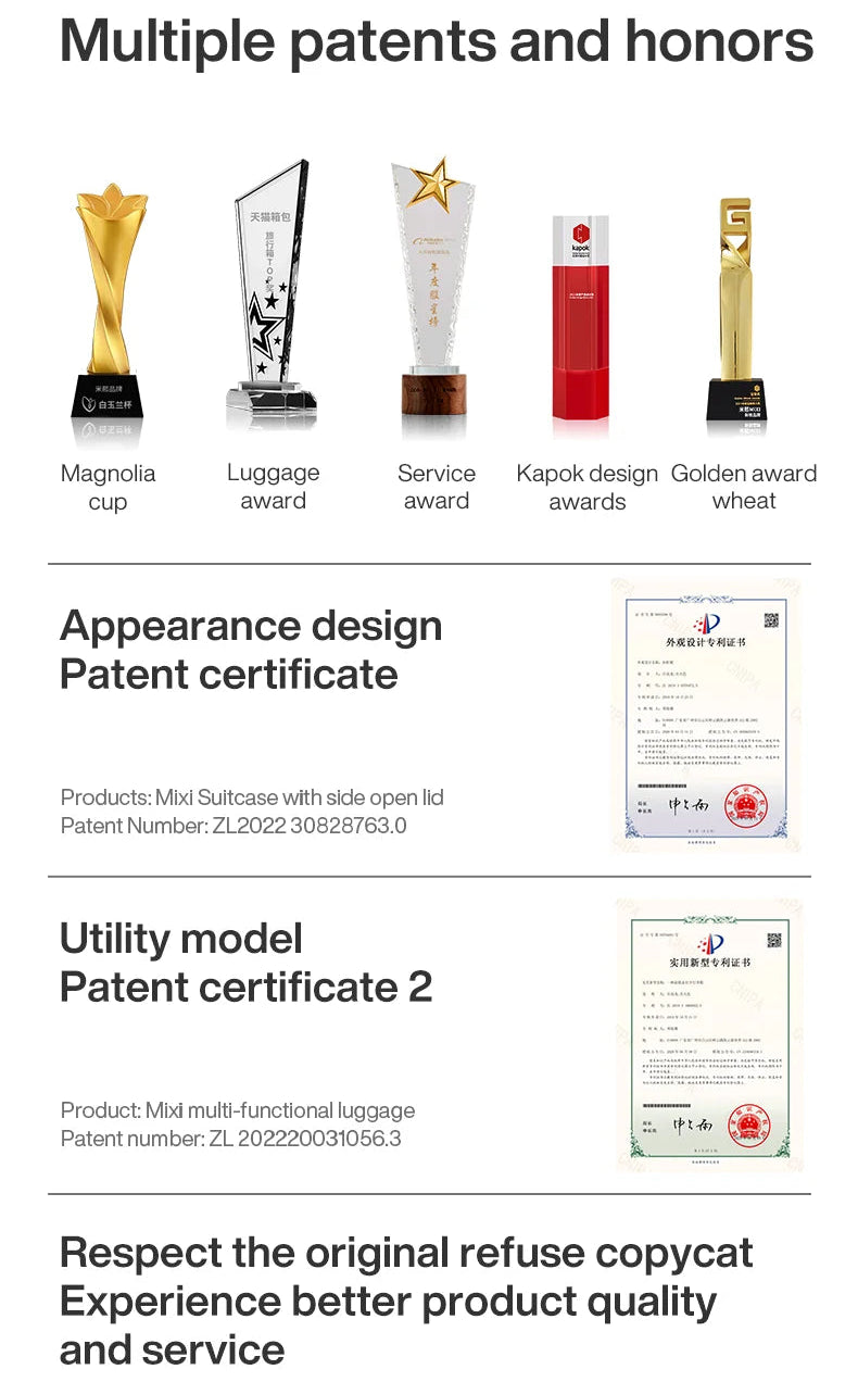 Aluminum Frame Carry-On Suitcase - USB Port, Cup & Phone Holder 20/24 Inch