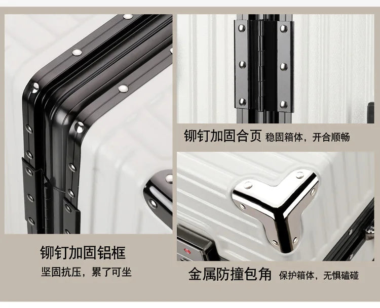 Luggage Suitcase Aluminum Frame 20 Trolley Case Universal