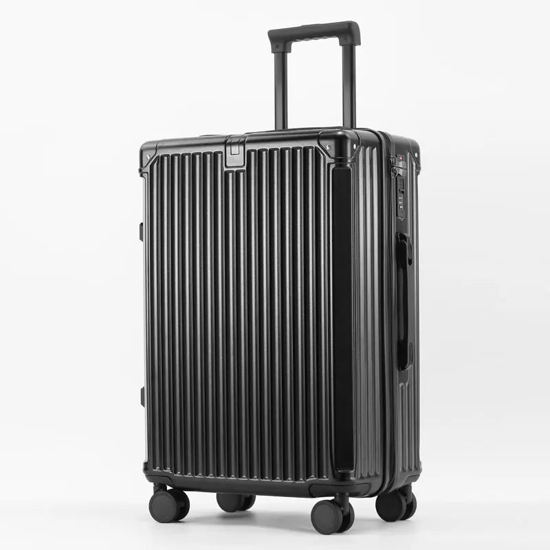 Zippered ABS+PC Suitcase Multi-Functional Large-Capacity Luggage Travel Case