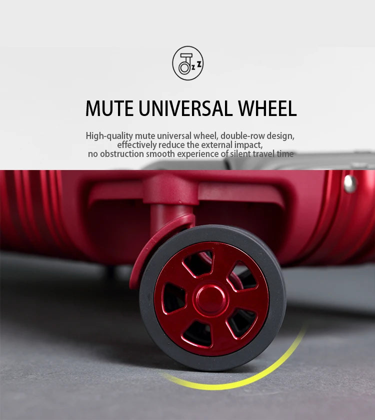 Alloy Hardshell Travel Suitcase - TSA Lock & Spinner Wheels