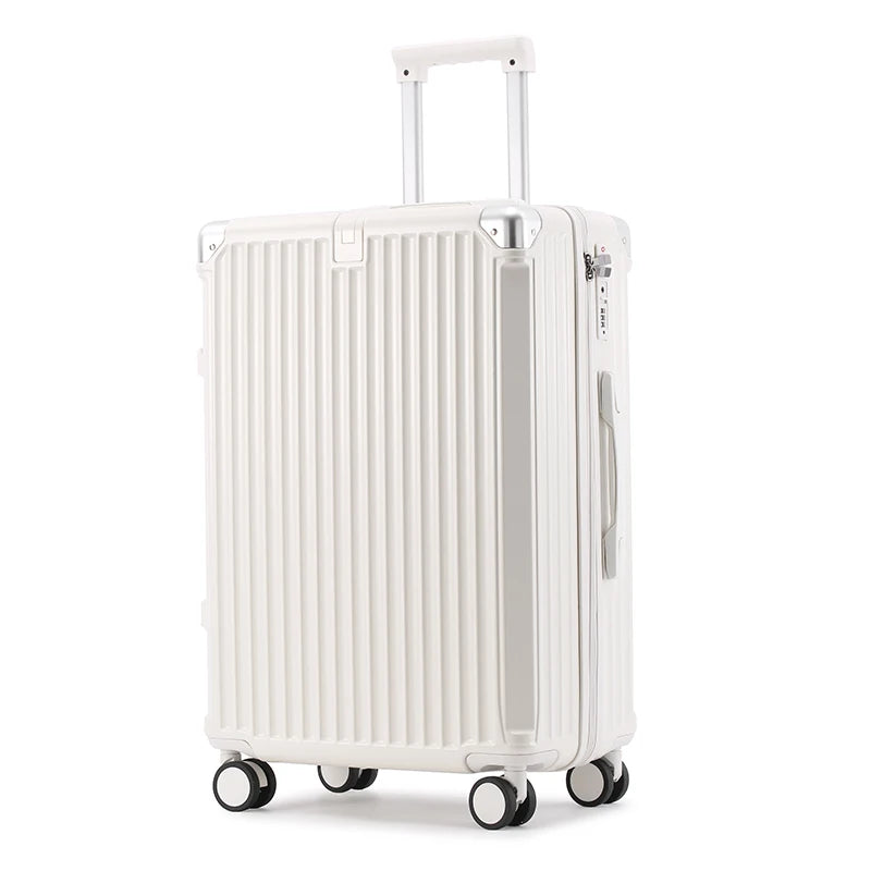 Zippered ABS+PC Suitcase Multi-Functional Large-Capacity Luggage Travel Case