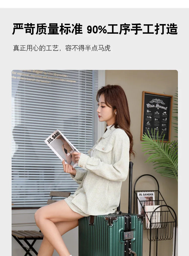 Luggage Suitcase Aluminum Frame 20 Trolley Case Universal