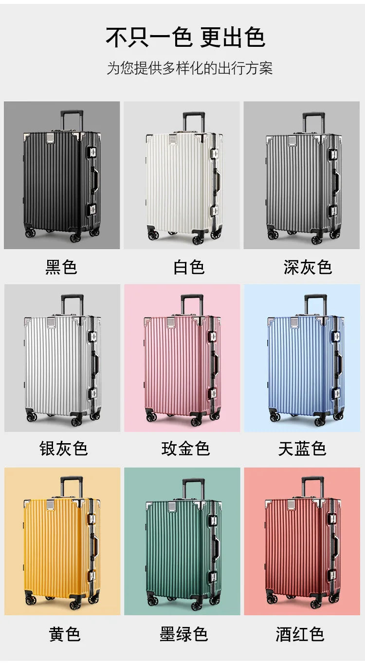 Luggage Suitcase Aluminum Frame 20 Trolley Case Universal