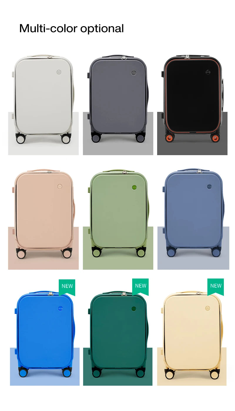 Aluminum Frame PC Hardshell Suitcase - Quick Access, 15.6" Laptop, Spinner 18-24"