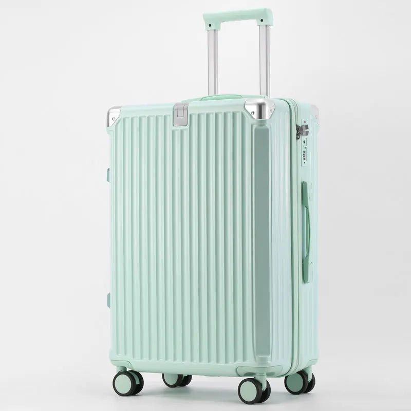 Zippered ABS+PC Suitcase Multi-Functional Large-Capacity Luggage Travel Case