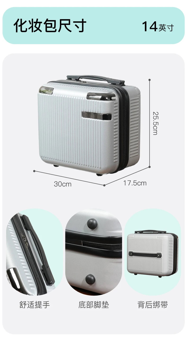 14/20/24/28 inch Scratch Proof Luggage Travel Bag 7kg Hand Carry 360° Silent Wheel