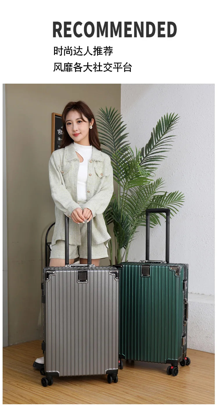 Luggage Suitcase Aluminum Frame 20 Trolley Case Universal