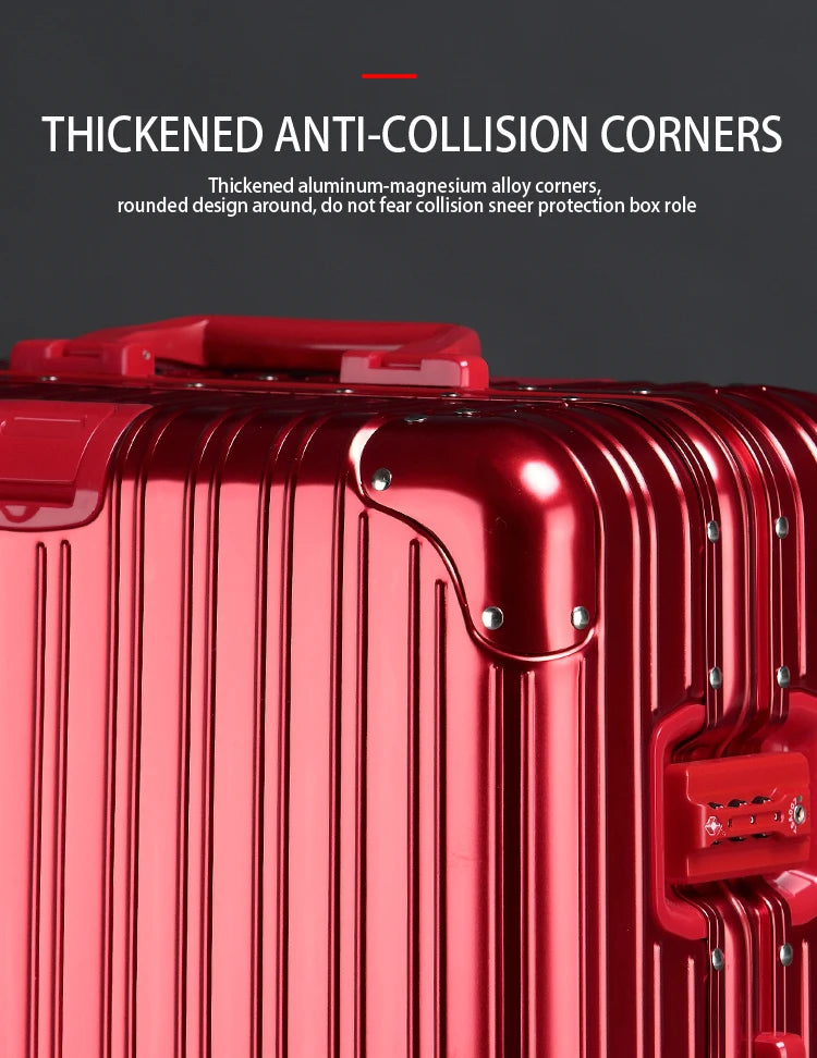 Alloy Hardshell Travel Suitcase - TSA Lock & Spinner Wheels