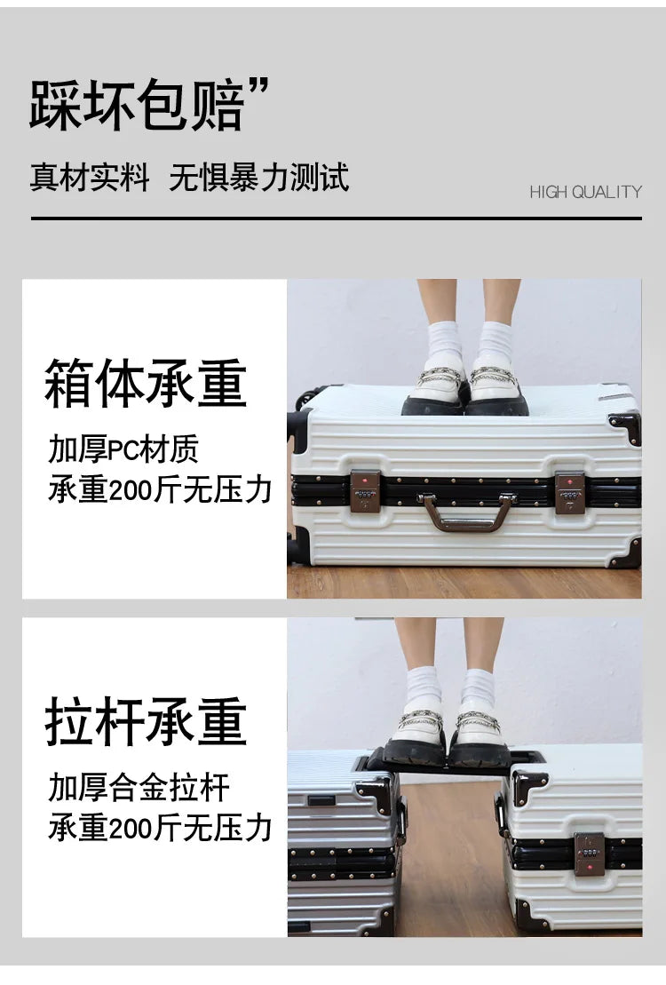 Luggage Suitcase Aluminum Frame 20 Trolley Case Universal