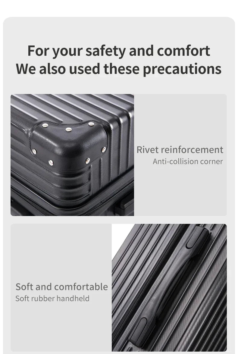 100% Aluminum Magnesium Alloy Luggage Trolley - 20-28 Inch