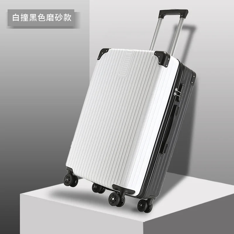 Large capacity aluminum frame suitcase, multi-functional