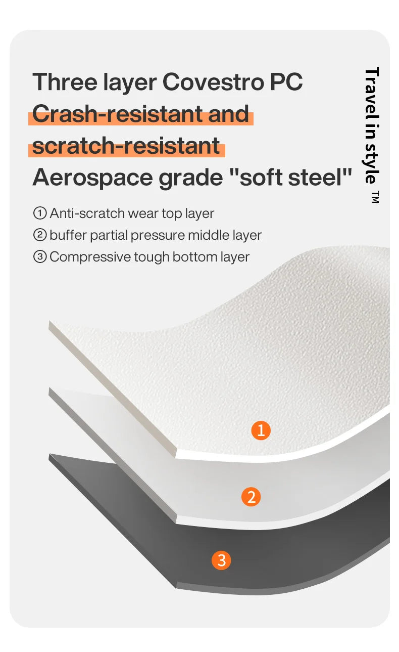 Aluminum Frame Carry-On Suitcase - USB Port, Cup & Phone Holder 20/24 Inch