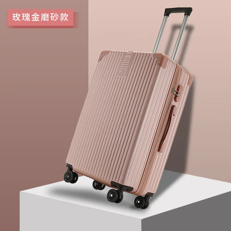 Large capacity aluminum frame suitcase, multi-functional