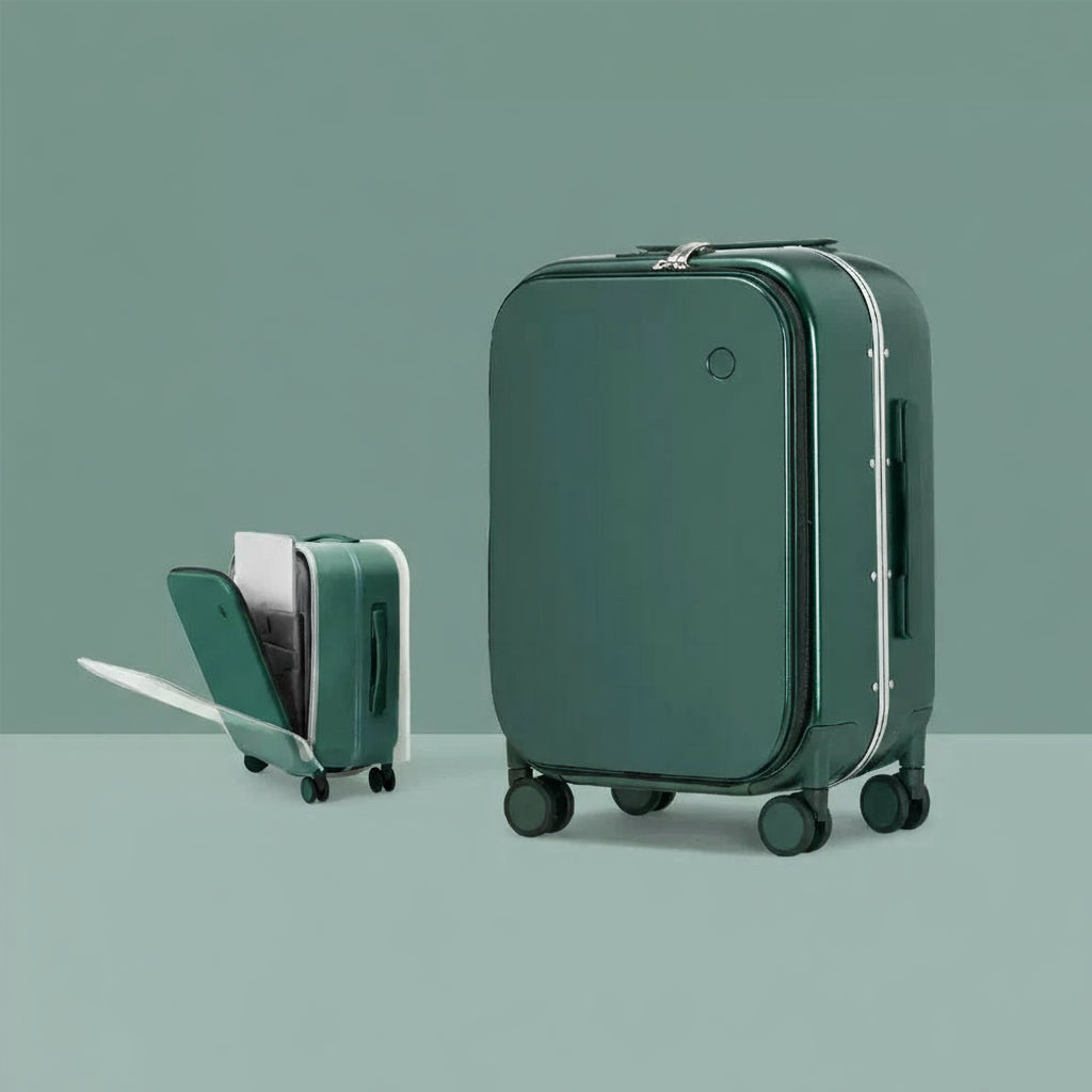 Aluminum Frame PC Hardshell Suitcase - Quick Access, 15.6" Laptop, Spinner 18-24"