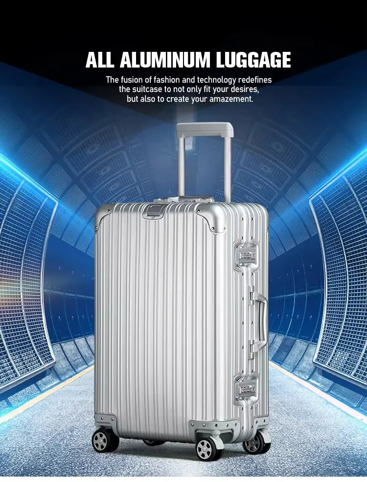 Alloy Hardshell Travel Suitcase - TSA Lock & Spinner Wheels