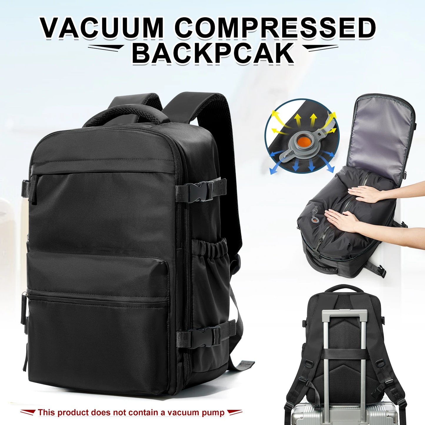 Ryanair Cabin Backpack 40x20x25 - Compression, Laptop Bag, Unisex
