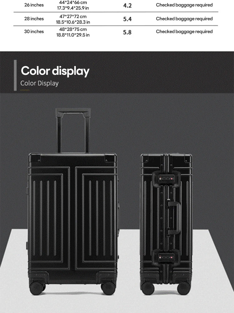 Alloy Hardshell Spinner Suitcase - Carry-On/Checked 20-28"