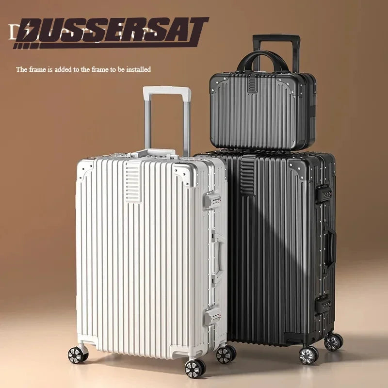 100% Aluminum Magnesium Alloy Luggage Trolley - 20-28 Inch