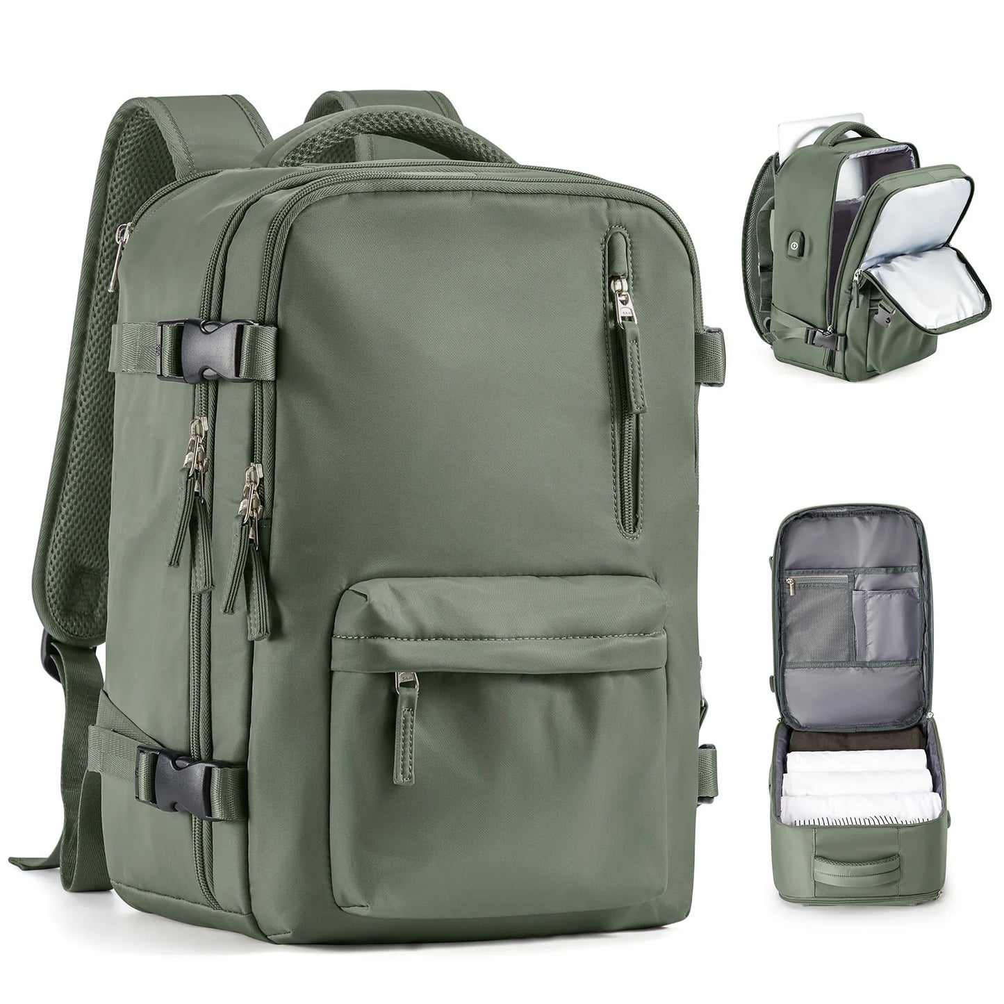 Travel Backpack Cabin Bag, Ryanair Backpack 40x20x25 Carry-Ons, Men Women 15.6 inch Laptop Backpack, Casual 40x28x17 Backpack