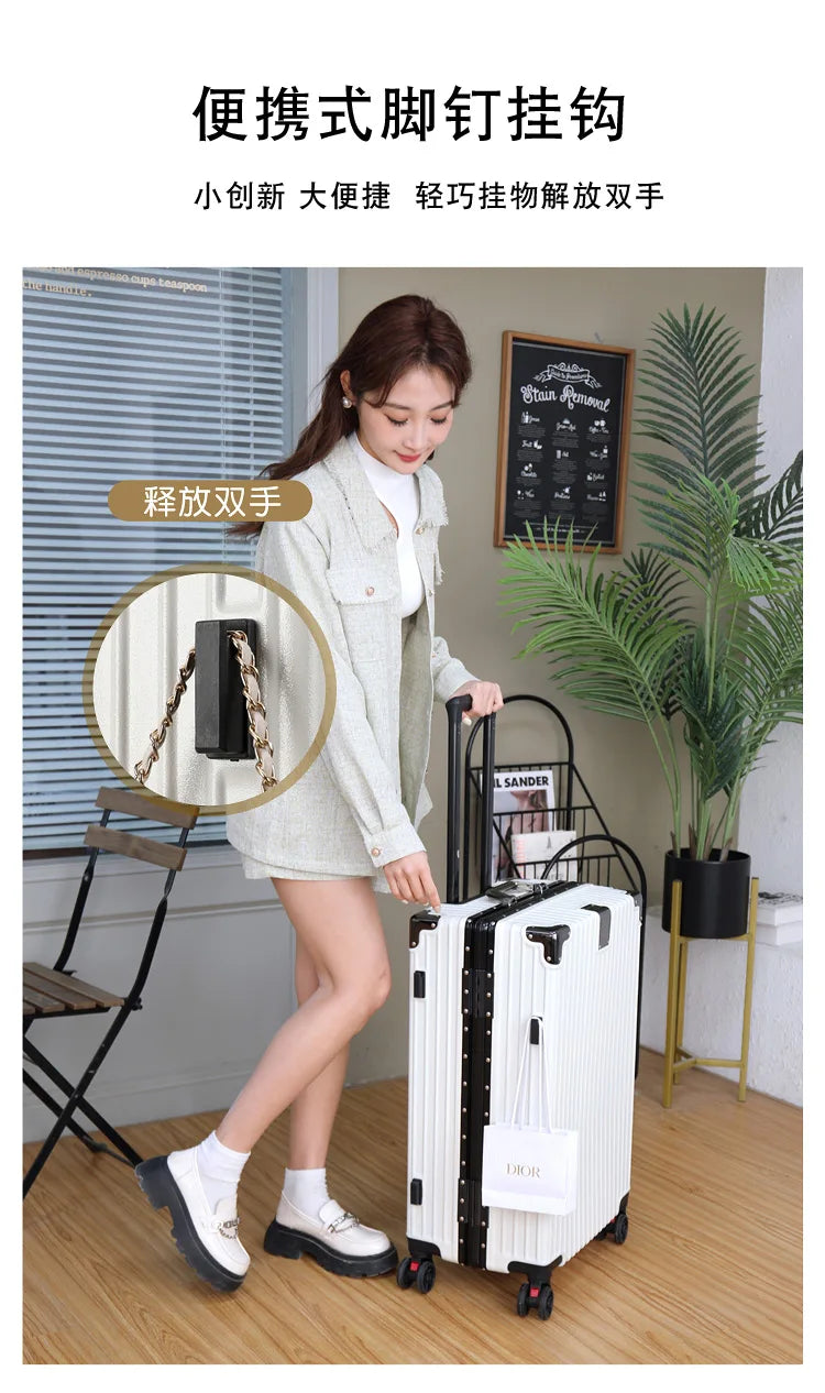 Luggage Suitcase Aluminum Frame 20 Trolley Case Universal