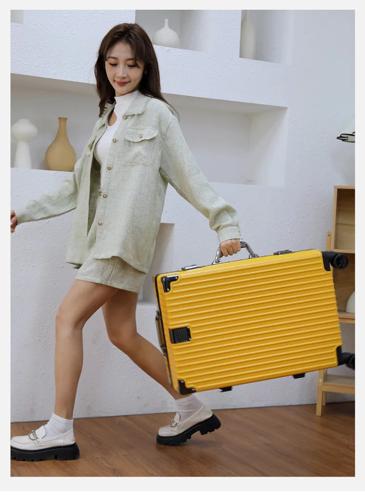 Luggage Suitcase Aluminum Frame 20 Trolley Case Universal