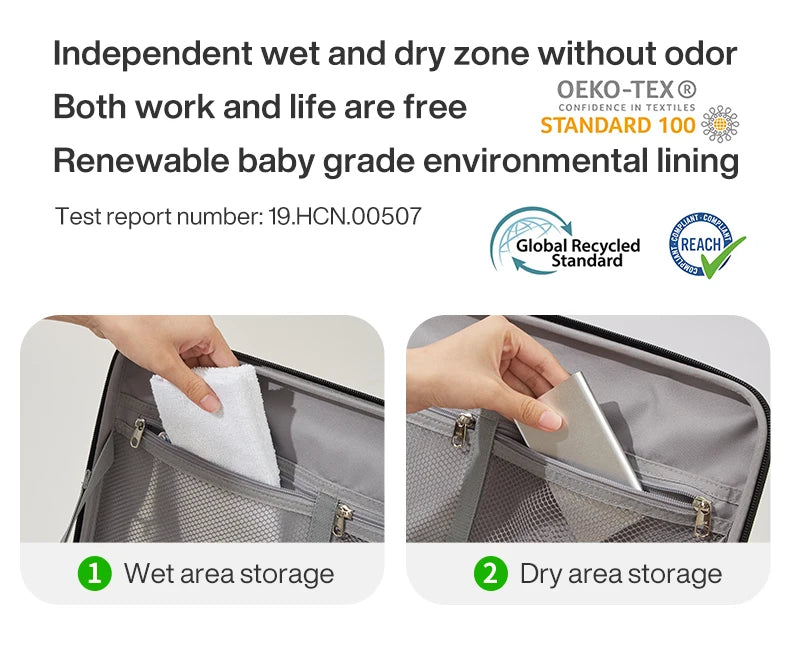 Aluminum Frame Carry-On Suitcase - USB Port, Cup & Phone Holder 20/24 Inch