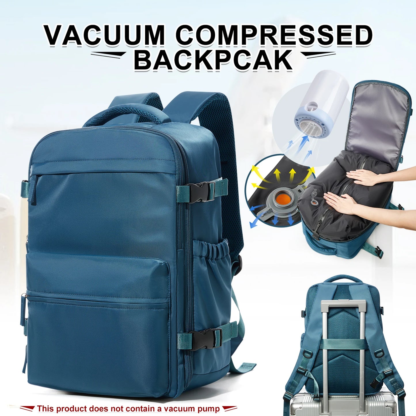 Ryanair Cabin Backpack 40x20x25 - Compression, Laptop Bag, Unisex