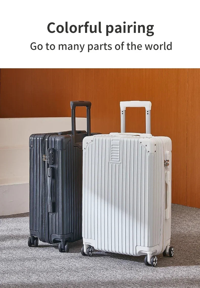 100% Aluminum Magnesium Alloy Luggage Trolley - 20-28 Inch