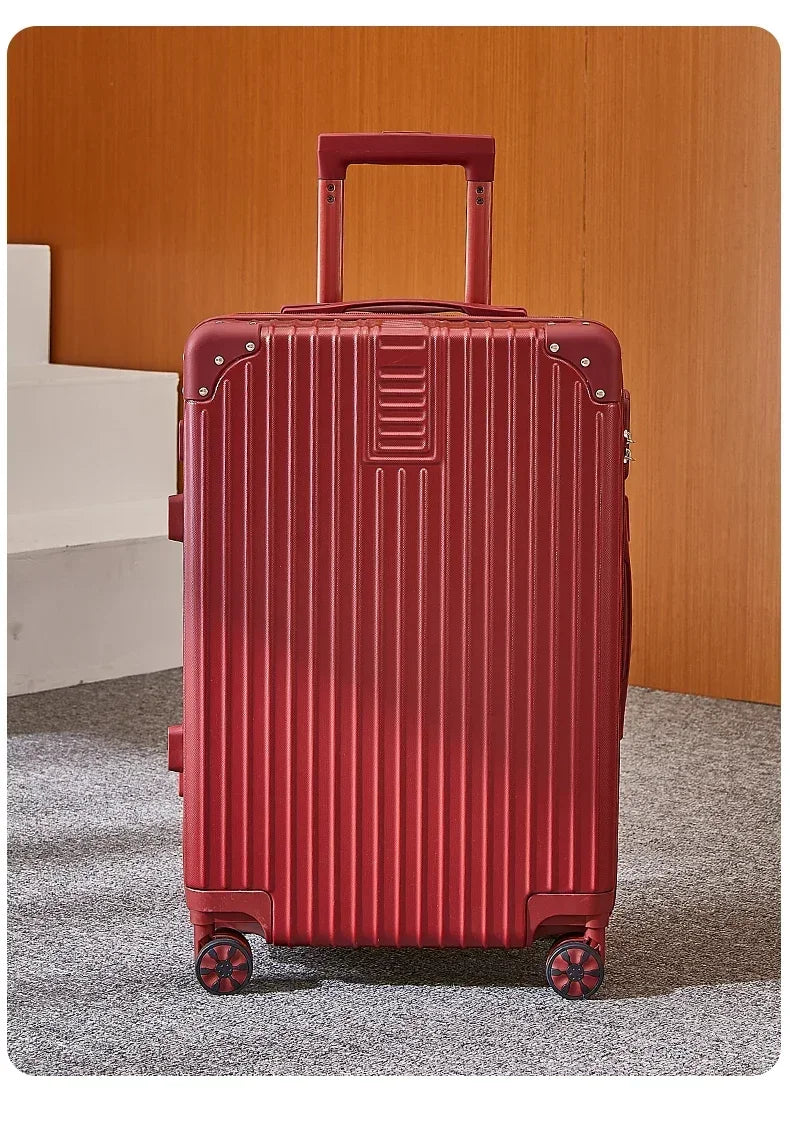 100% Aluminum Magnesium Alloy Luggage Trolley - 20-28 Inch