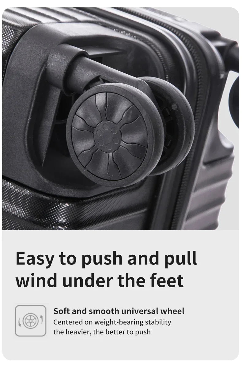 100% Aluminum Magnesium Alloy Luggage Trolley - 20-28 Inch