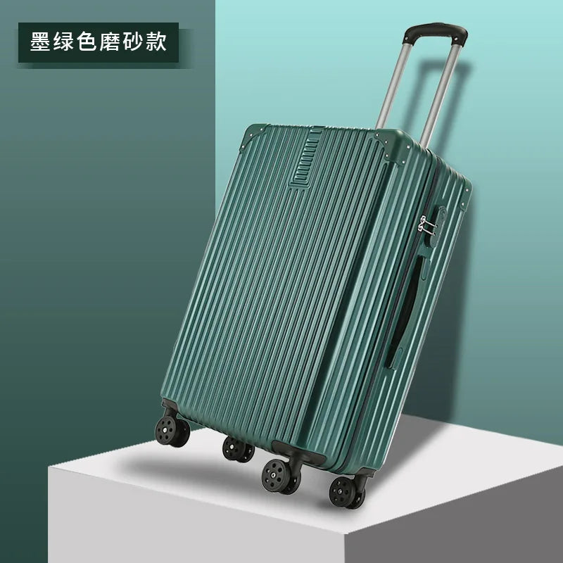Large capacity aluminum frame suitcase, multi-functional