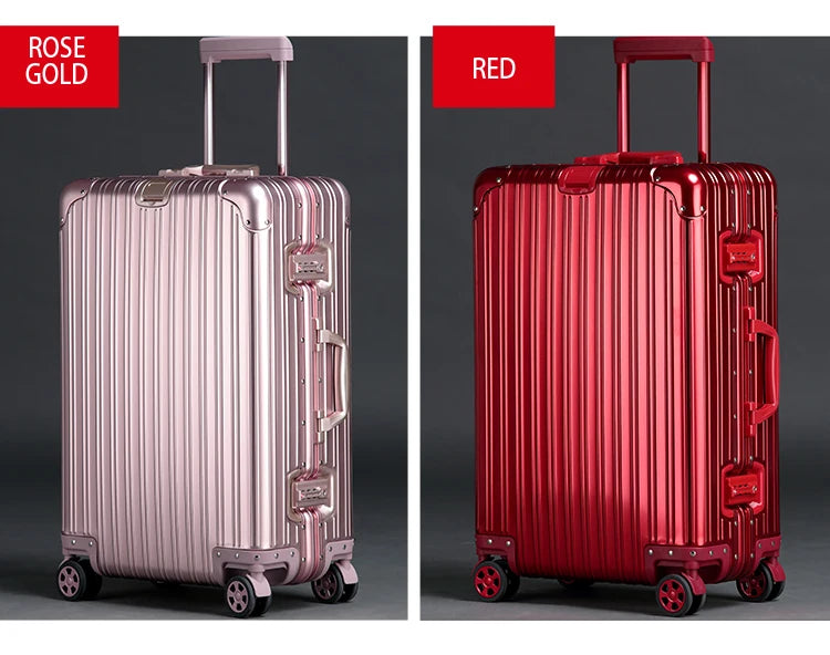 Alloy Hardshell Travel Suitcase - TSA Lock & Spinner Wheels
