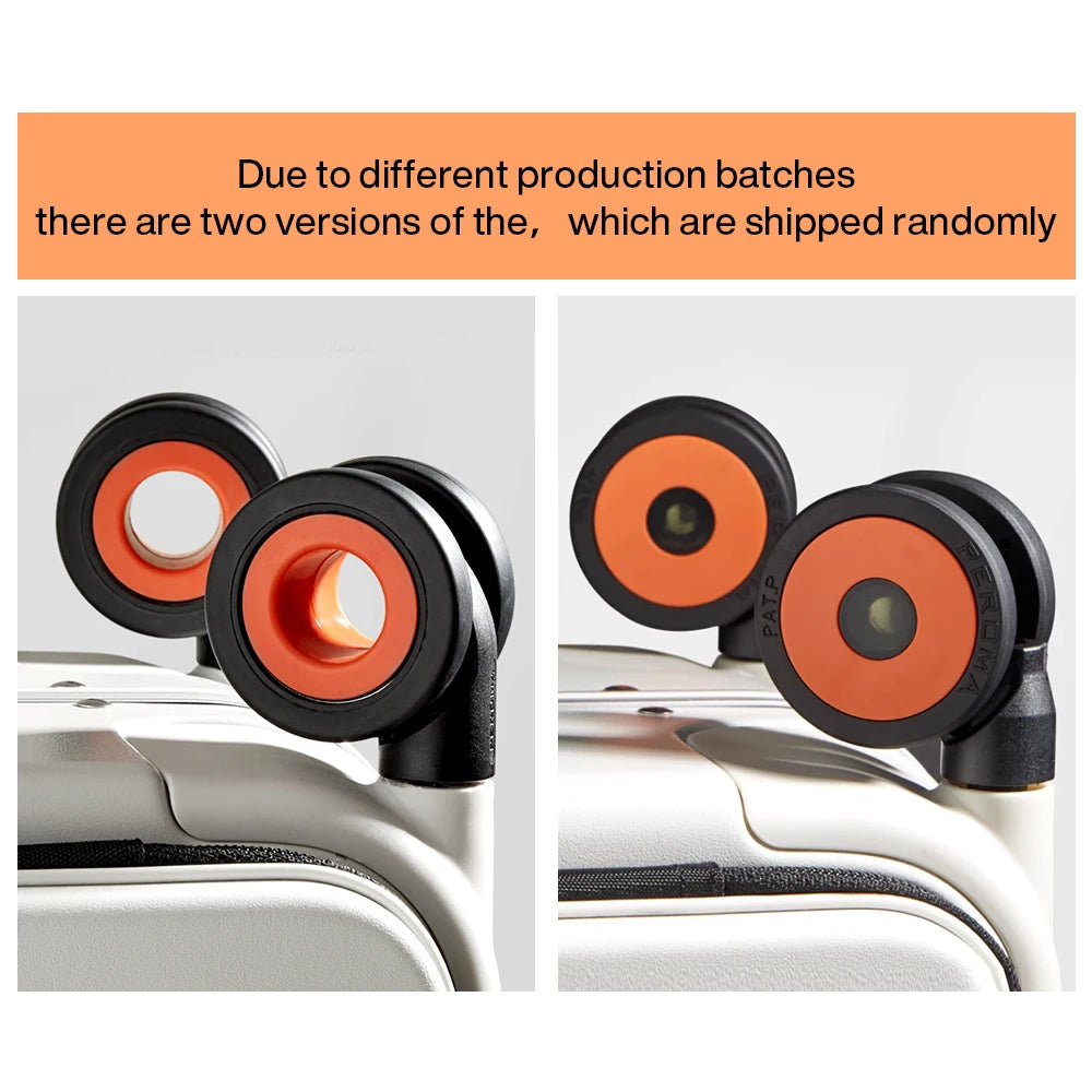 20-inch PC & Aluminum Frame Hardshell Suitcase - Wide Handle Carry-On Luggage