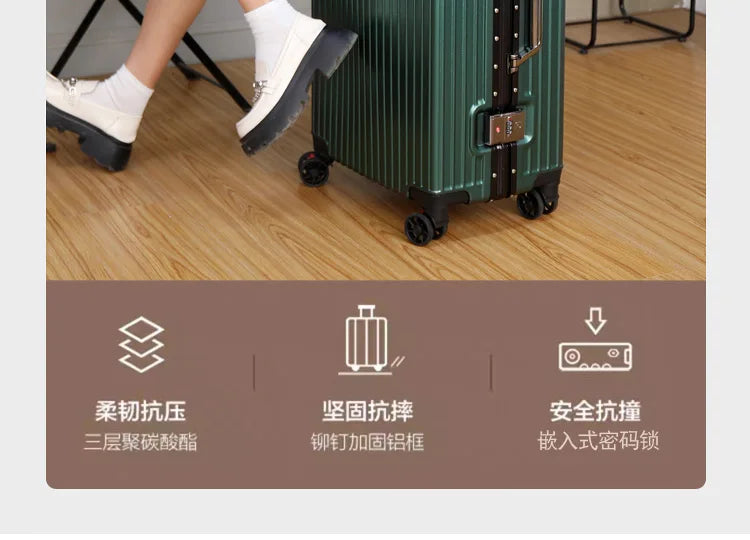 Luggage Suitcase Aluminum Frame 20 Trolley Case Universal