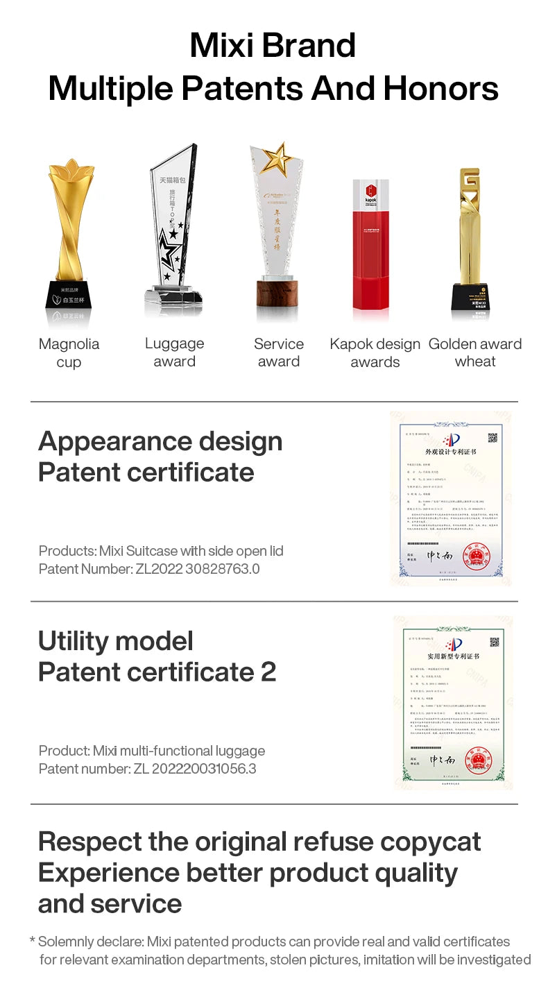 20-inch PC & Aluminum Frame Hardshell Suitcase - Wide Handle Carry-On Luggage