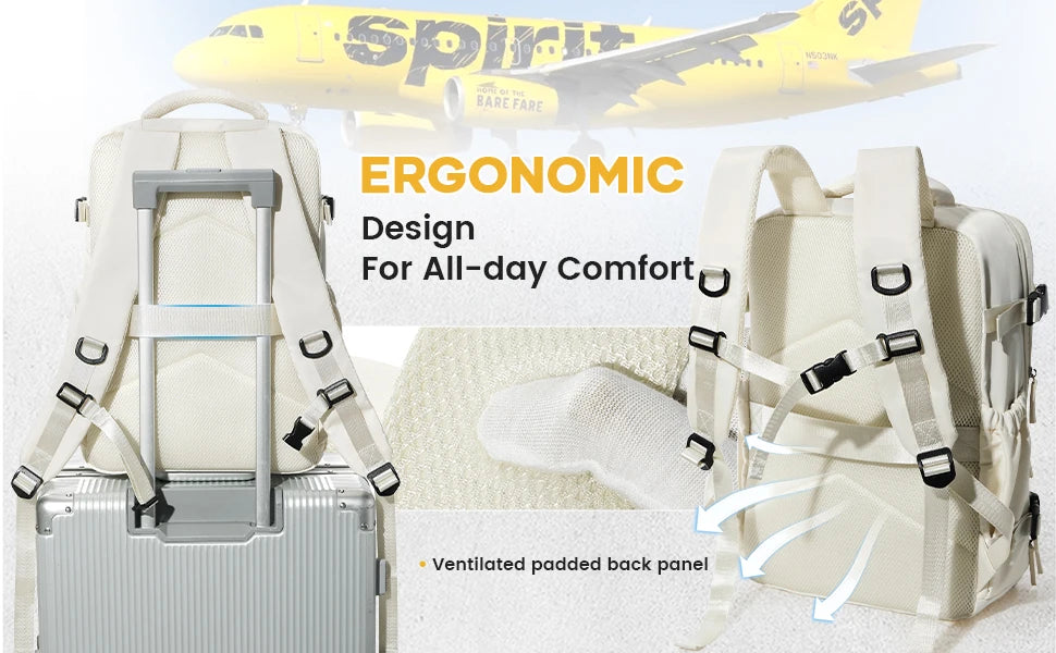 Ryanair Cabin Backpack 40x20x25 - Compression, Laptop Bag, Unisex