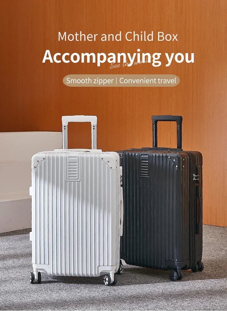 Alloy Hardshell Spinner Suitcase - Cup Holder, Carry-On/Checked 20-28"