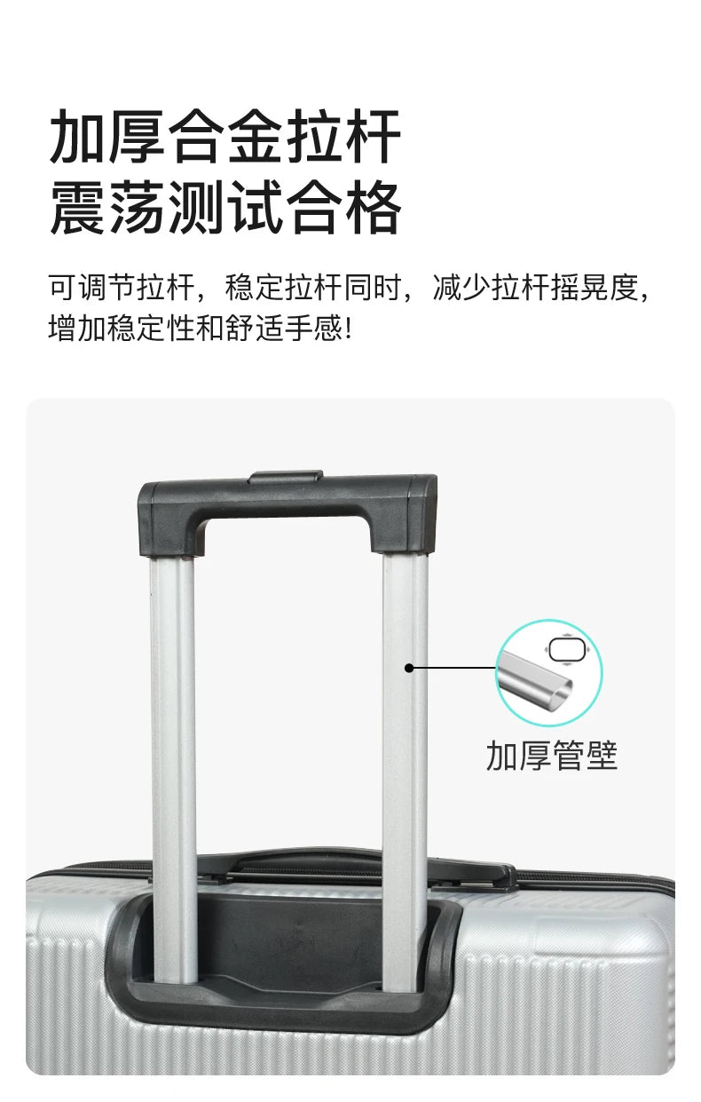 14/20/24/28 inch Scratch Proof Luggage Travel Bag 7kg Hand Carry 360° Silent Wheel