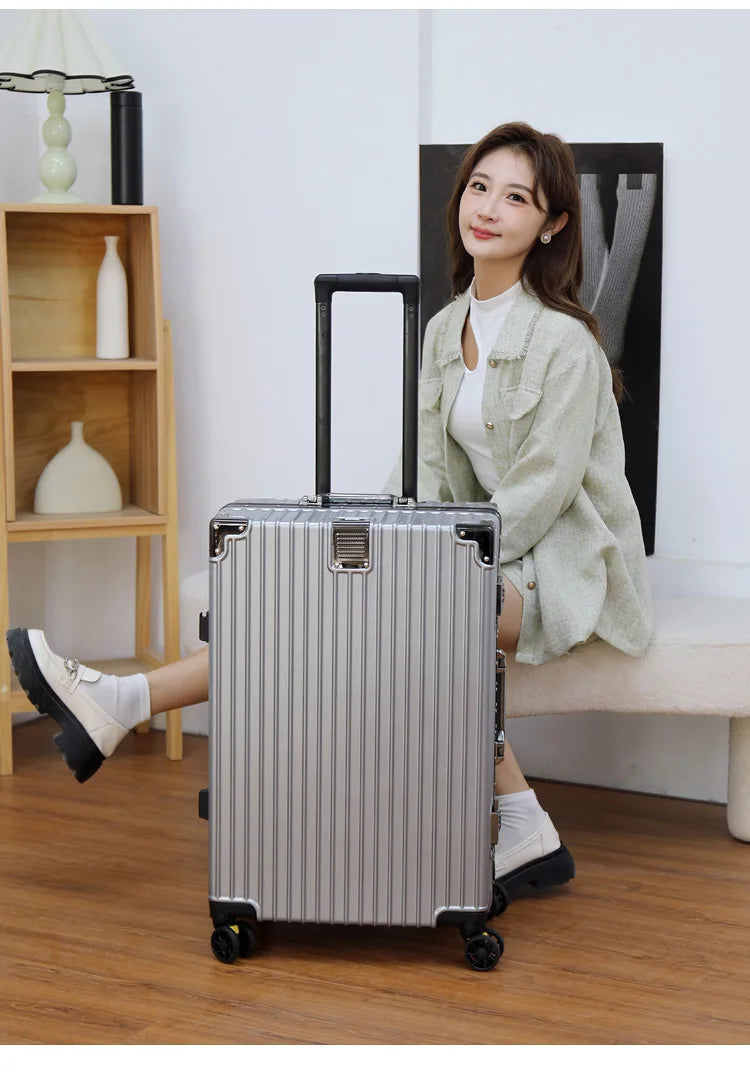 Luggage Suitcase Aluminum Frame 20 Trolley Case Universal
