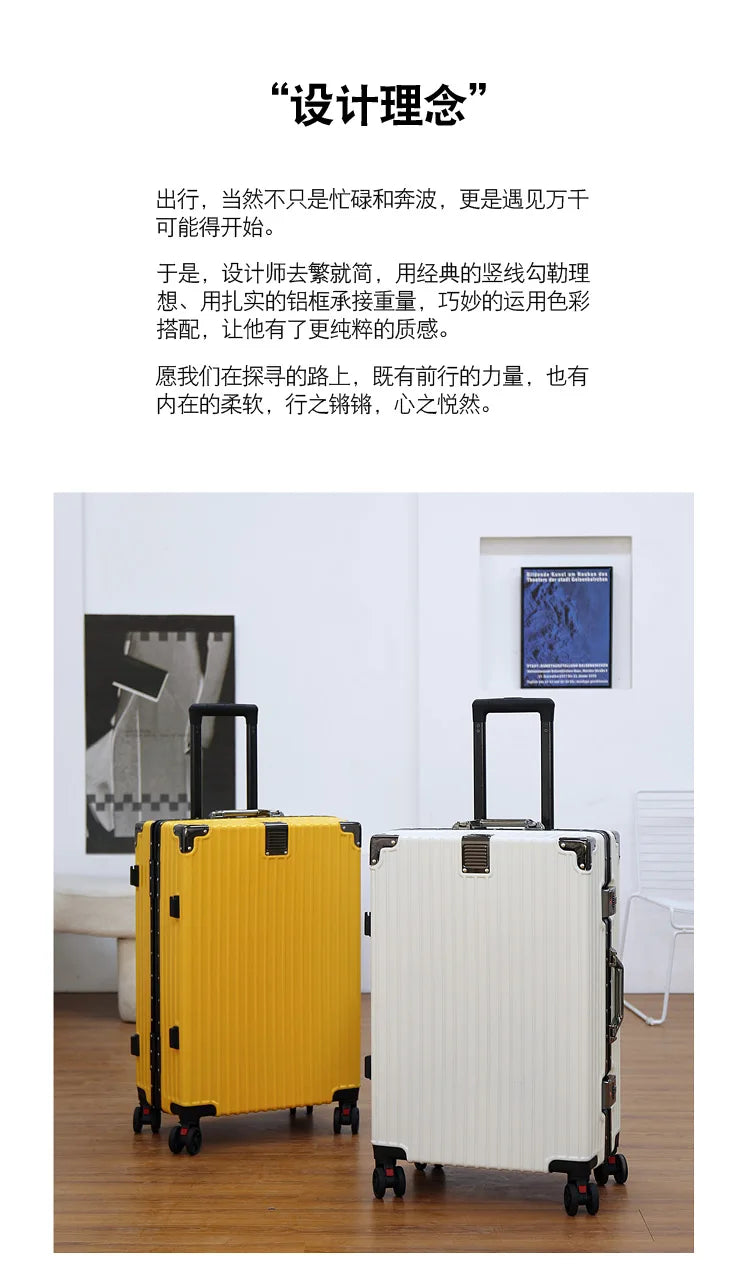 Luggage Suitcase Aluminum Frame 20 Trolley Case Universal